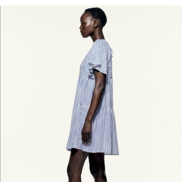 ZARA Mini Dress Stripped Size Large NEW WITH TAG - Picture 5 of 8